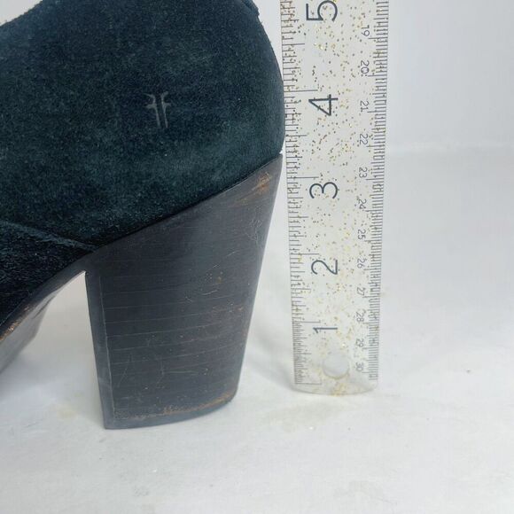 Frye Ilana Shootie Black Suede Bootie Ankle Boot Western Boho Size 10 - Picture 8 of 13